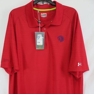 NWT Under Armour Red Golf Championship Heatgear Polo Shirt Size L MSRP $75